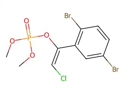 [2-Chloro-1-(2,5-dibromophenyl)ethenyl] dimethyl phosphate structure