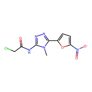 Acetamide, 2-chloro-N-(4-methyl-5-(5-nitro-2-furyl)-5-triazol-3-yl)- structure