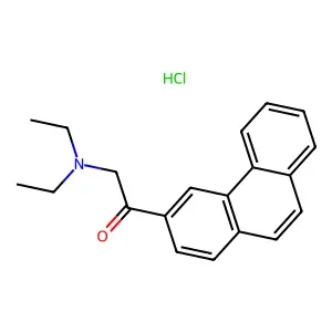 3-Phenanthrenecarbonylmethylamine, N,N-diethyl-, hydrochloride structure