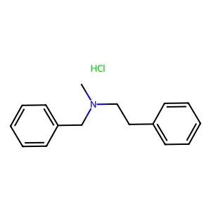 Phenethylamine, alpha-benzyl-N-methyl-, hydrochloride structure