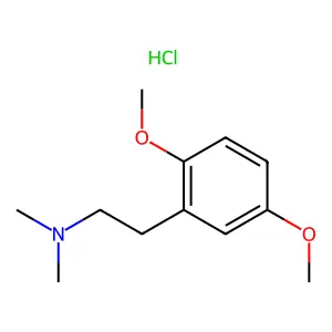 2,5-Dimethoxy-N,N-dimethylphenethylamine hydrochloride structure