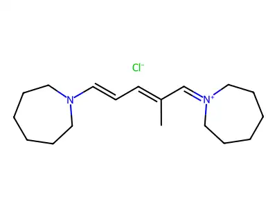 1-[5-(Azepan-1-ium-1-ylidene)-4-methylpenta-1,3-dienyl]azepane chloride structure