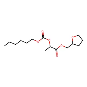 Lactic acid, hexyl carbonate tetrahydrofurfuryl ester structure