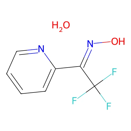 N-(2,2,2-trifluoro-1-pyridin-2-ylethylidene)hydroxylamine;hydrate structure