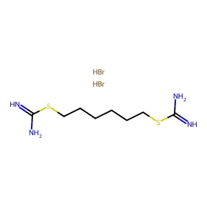 Hexane-1,6-diyl dicarbamimidothioate--hydrogen bromide (1/2) structure