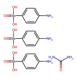 Tris((4-aminophenyl)stibonic acid);urea structure