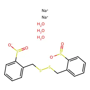 Benzenesulfinic acid, 2,2'-dithiodimethylenedi-, disodium salt, trihydrate structure