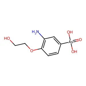 (3-Amino-4-(2-hydroxyethoxy)phenyl)arsonic acid structure