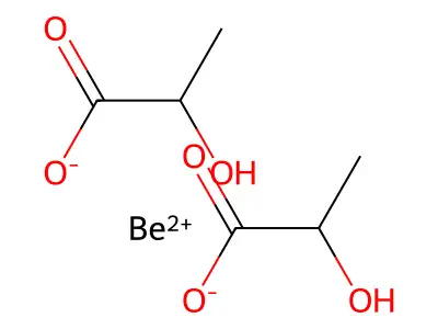 Lactic acid, beryllium salt structure