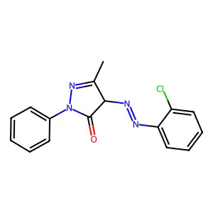 3H-Pyrazol-3-one, 4-[2-(2-chlorophenyl)diazenyl]-2,4-dihydro-5-methyl-2-phenyl- structure