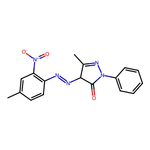 2,4-Dihydro-5-methyl-4-((4-methyl-2-nitrophenyl)azo)-2-phenyl-3H-pyrazol-3-one structure
