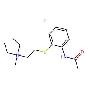 Ammonium, (2-(o-acetamidophenylthio)ethyl)diethylmethyl-, iodide structure