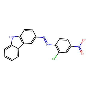 9H-Carbazole, 3-[2-(2-chloro-4-nitrophenyl)diazenyl]- structure
