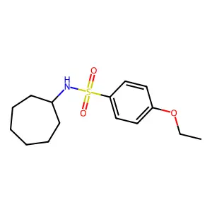 N-cycloheptyl-4-ethoxybenzenesulfonamide structure