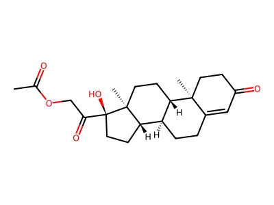 11-Deoxycortisol 21-acetate structure