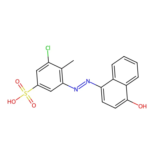 3-Chloro-5-[(4-hydroxynaphthalen-1-yl)diazenyl]-4-methylbenzenesulfonic acid structure