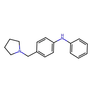 Benzenamine, N-phenyl-4-(1-pyrrolidinylmethyl)- structure