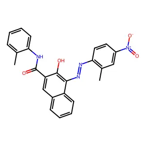3-hydroxy-4-((2-methyl-4-nitrophenyl)azo)-N-(o-tolyl)naphthalene-2-carboxamide structure