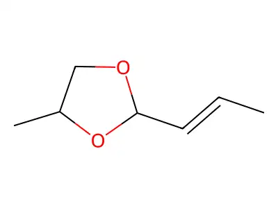 4-Methyl-2-prop-1-enyl-1,3-dioxolane structure