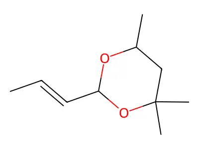 4,4,6-Trimethyl-2-prop-1-enyl-1,3-dioxane structure