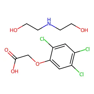 Bis(2-hydroxyethyl)ammonium 2,4,5-trichlorophenoxyacetate structure