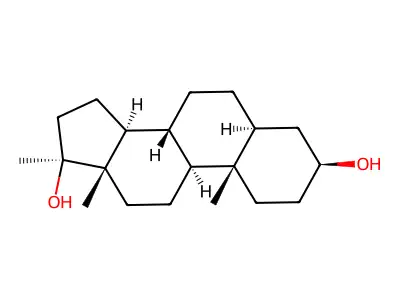 17-Methyl-5alpha-androstane-3beta,17beta-diol structure