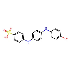 4-((4-((4-Hydroxyphenyl)amino)phenyl)amino)benzenesulphonic acid structure