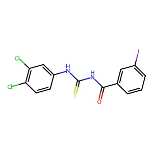 N-[(3,4-dichlorophenyl)carbamothioyl]-3-iodobenzamide structure
