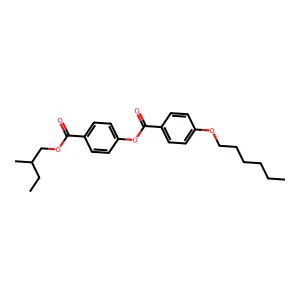 4-((2-Methylbutoxy)carbonyl)phenyl 4-(hexyloxy)benzoate structure