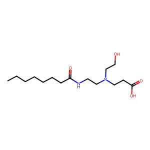 beta-Alanine, N-(2-hydroxyethyl)-N-(2-((1-oxooctyl)amino)ethyl)- structure