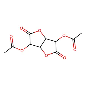 (6-Acetyloxy-2,5-dioxo-3,3a,6,6a-tetrahydrofuro[3,2-b]furan-3-yl) acetate structure