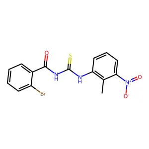 2-bromo-N-[(2-methyl-3-nitrophenyl)carbamothioyl]benzamide structure