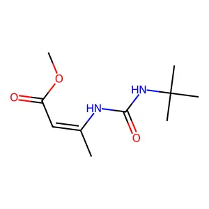 2-Butenoic acid, 3-((((1,1-dimethylethyl)amino)carbonyl)amino)-, methyl ester structure