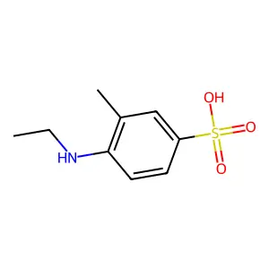Benzenesulfonic acid, 4-(ethylamino)-3-methyl- structure
