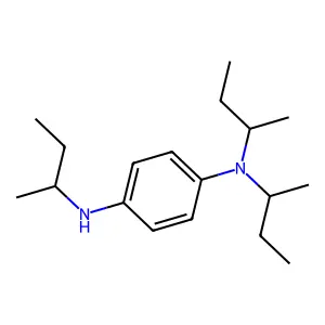 1,4-Benzenediamine, N1,N1,N4-tris(1-methylpropyl)- structure