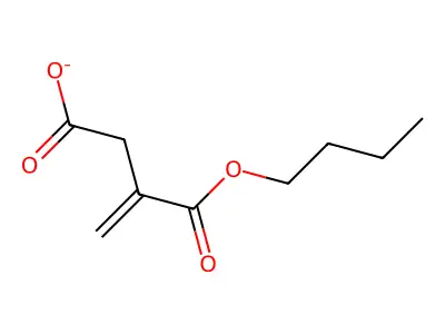 Butanedioic acid, 2-methylene-, monobutyl ester structure