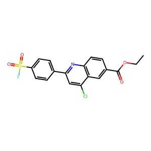Ethyl 4-chloro-2-(4-fluorosulfonylphenyl)-6-quinolinecarboxylate structure