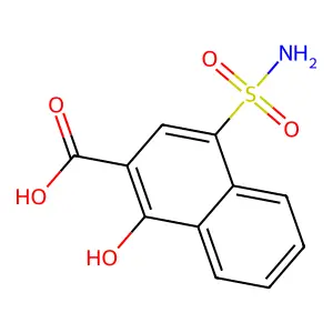 4-Aminosulphonyl-1-hydroxy-2-naphthoic acid structure