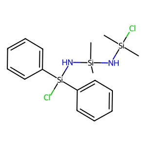 Silanediamine, N-(chlorodimethylsilyl)-N'-(chlorodiphenylsilyl)-1,1-dimethyl- structure