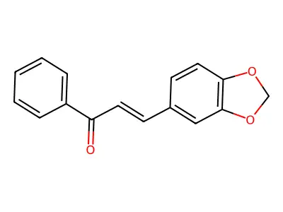3-(2H-1,3-benzodioxol-5-yl)-1-phenylprop-2-en-1-one structure