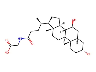 Glycoursodeoxycholic acid structure