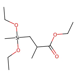 2-Carbethoxypropyl diethoxymethyl silane structure