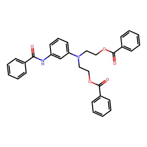 Benzamide, N-[3-[bis[2-(benzoyloxy)ethyl]amino]phenyl]- structure