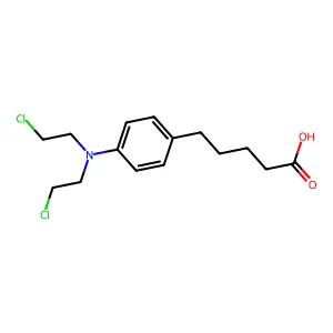 Benzenepentanoic acid, 4-(bis(2-chloroethyl)amino)- structure
