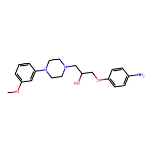 1-Piperazineethanol, alpha-((4-aminophenoxy)methyl)-4-(3-methoxyphenyl)- structure