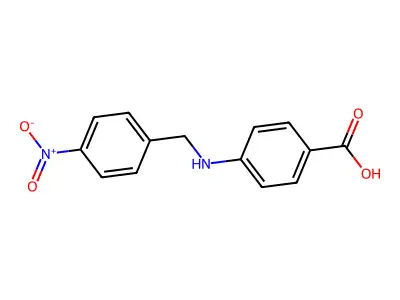 4-{[(4-Nitrophenyl)methyl]amino}benzoic acid structure