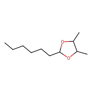 2-Hexyl-4,5-dimethyl-1,3-dioxolane structure