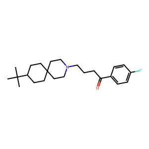 Butyrophenone, 4-(9-tert-butyl-3-azaspiro(5.5)undec-3-yl)-4'-fluoro- structure
