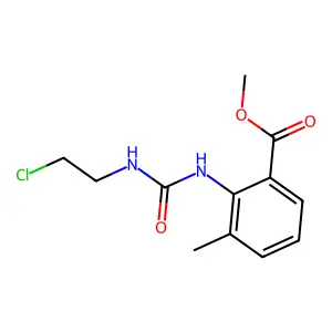 m-Toluic acid, 1-(2-chloroethyl)ureylene-, methyl ester structure