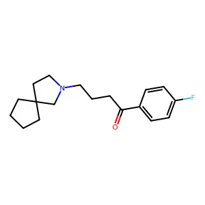 Butyrophenone, 4-(2-azaspiro(4.4)non-2-yl)-4'-fluoro- structure